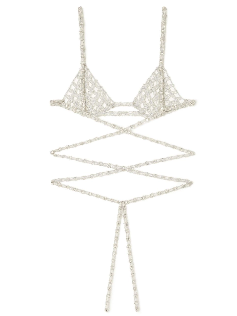 Cheap Alanui lace-up bra triangle Women 0725